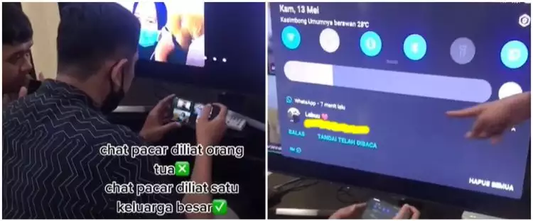 Viral video chat pacar ketahuan saat Lebaran online, malu abis