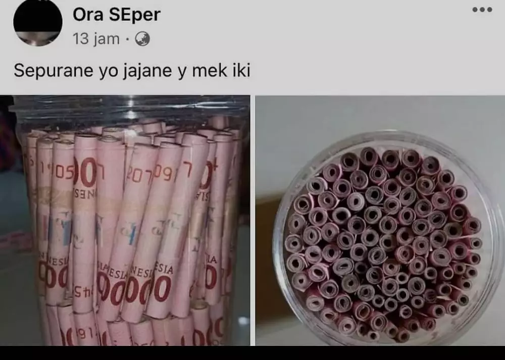 penampakan duit nyeleneh © 2021 Instagram penampakan duit nyeleneh © 2021 Instagram