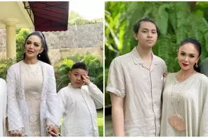 8 Momen Lebaran Yuni Shara dan Krisdayanti, makanannya lengkap banget