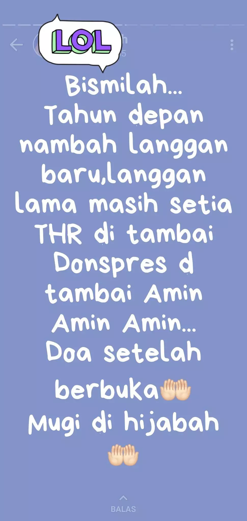 status WA seller kasih THR Berbagai sumber