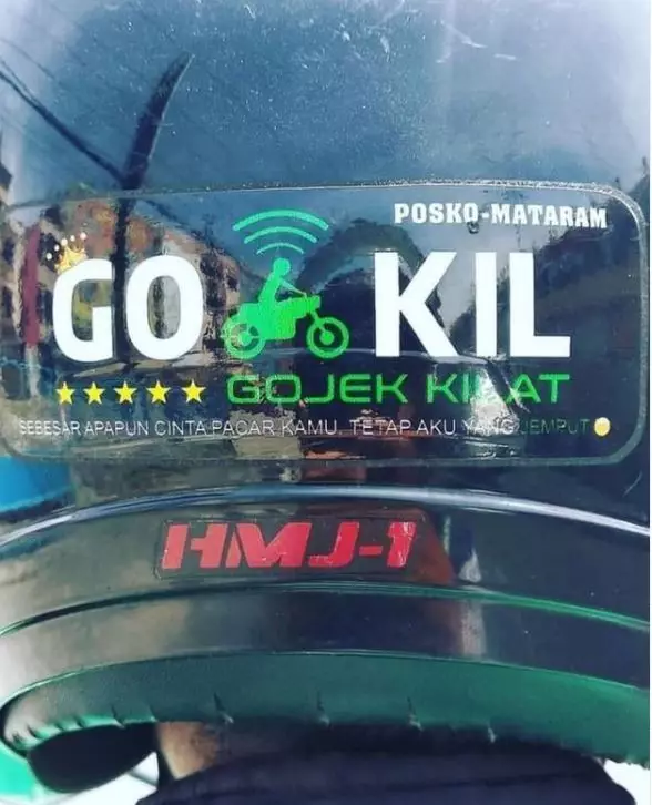 tulisan bijak driver ojek online © 2021 brilio.net