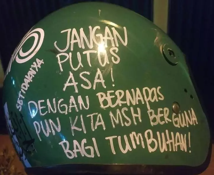 tulisan bijak driver ojek online © 2021 brilio.net