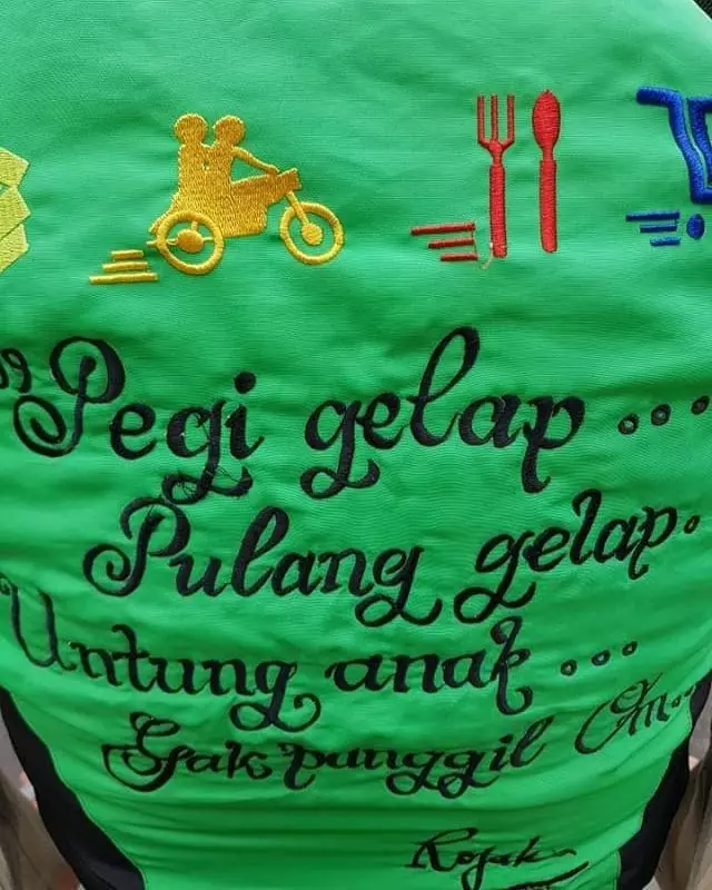 tulisan bijak driver ojek online © 2021 brilio.net