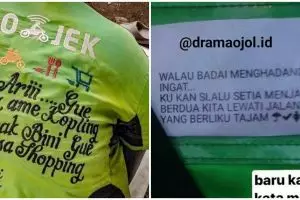 10 Tulisan bijak di atribut driver ojek online, buat penumpang salting