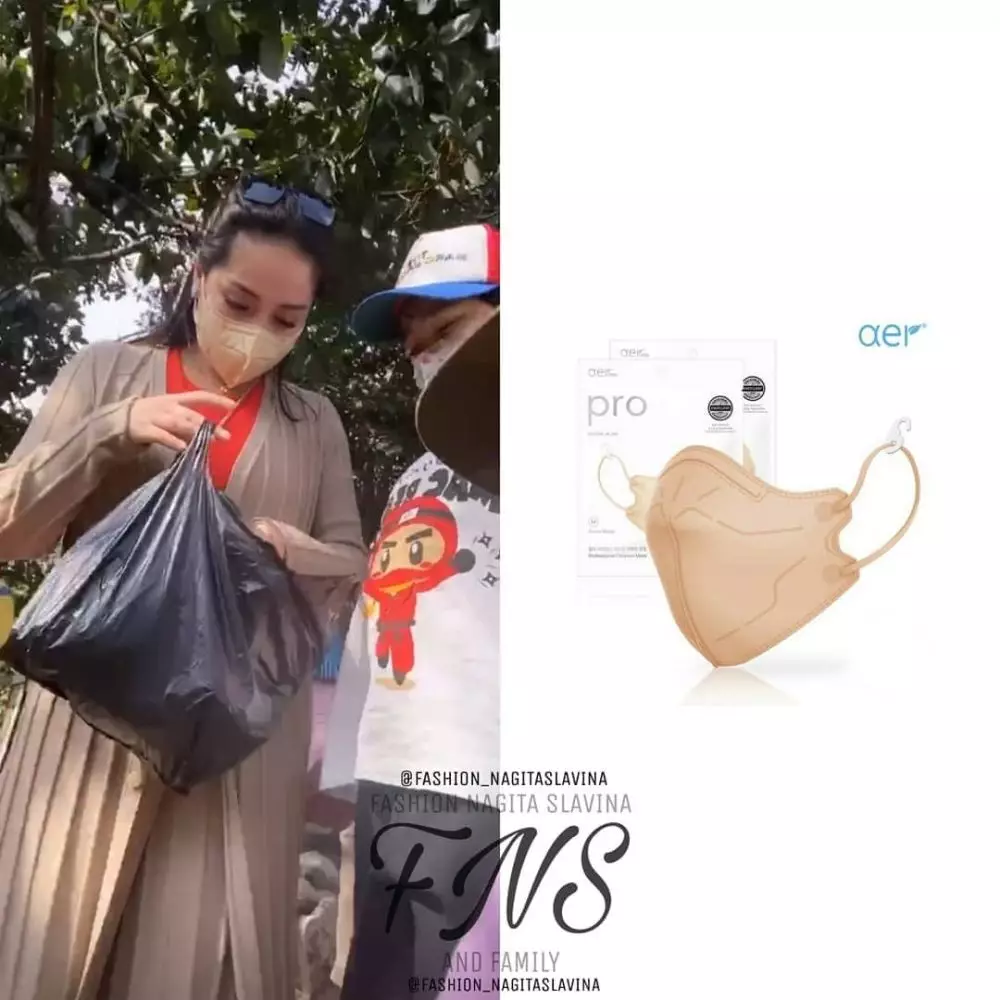 Taksiran harga 10 perlengkapan prokes Nagita Slavina © Instagram/fashion_nagitaslavina