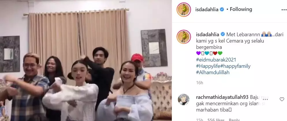 baju lebaran isda dikritik © Instagram