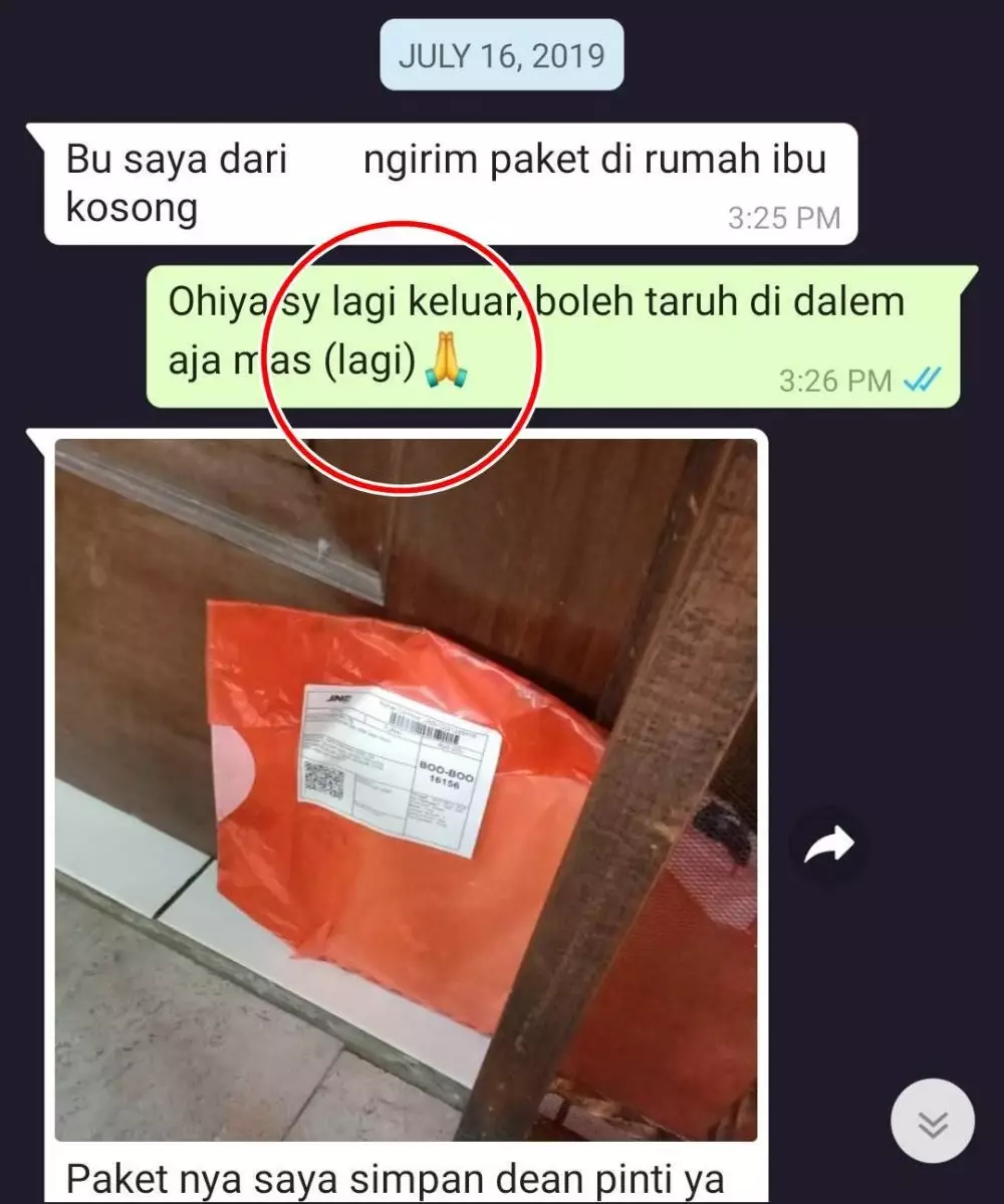 chat lucu dengan jasa kirim paket Berbagai sumber