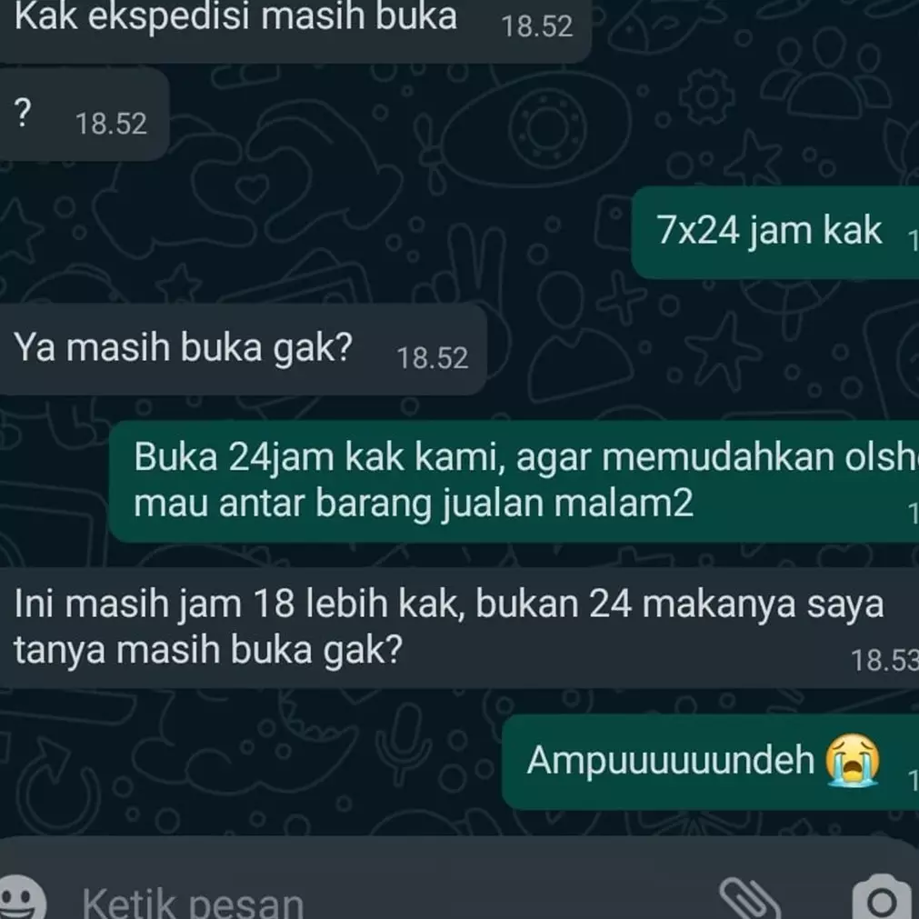 8 Chat lucu dengan jasa kirim paket ini bikin tepuk jidat