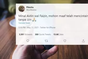 10 Cuitan kocak ucapan selamat Lebaran dari warganet ini bikin baper