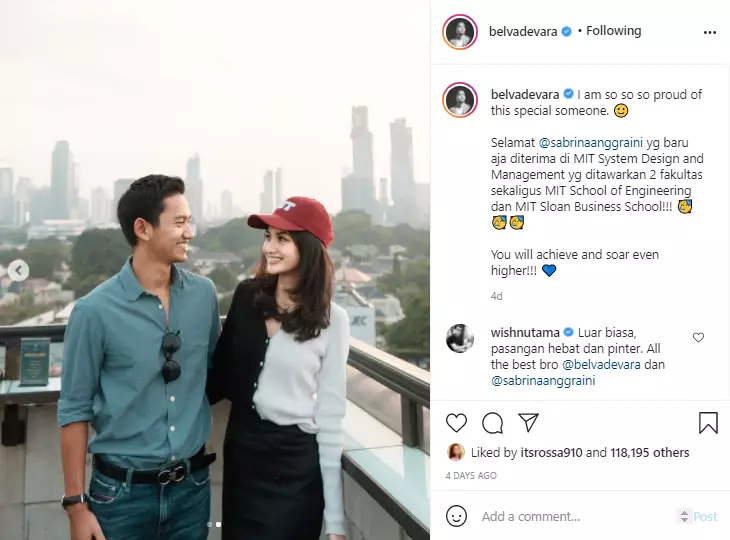 Belva Devara unggah foto bareng Putri Indonesia Instagram