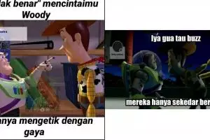 10 Meme lucu 'dengan gaya' Woody dan Buzz Toy Story, bikin cekikikan