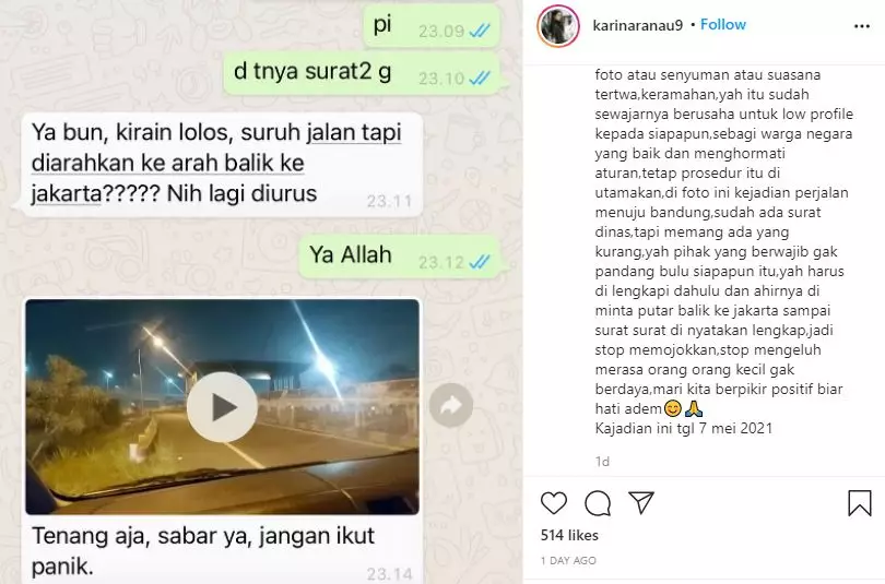 momen epy kusnandar berhenti di pos penyekatan Instagram