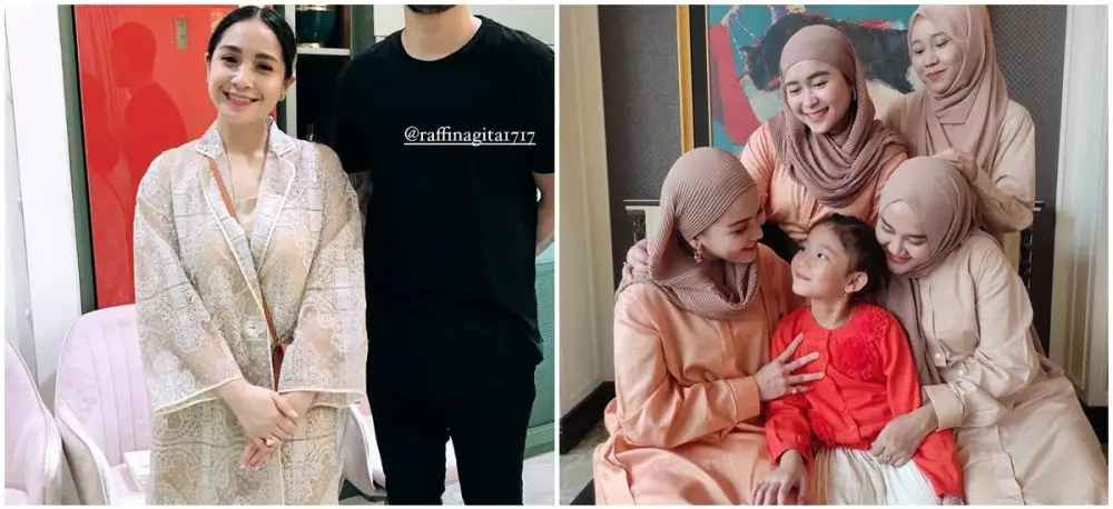 beda gaya ayu dan nagita lebaran © 2021 Instagram