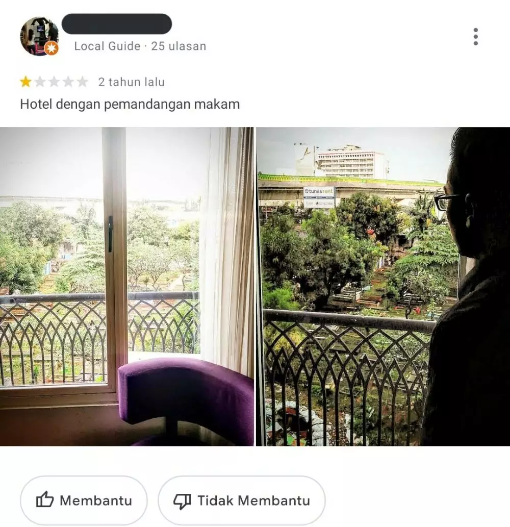 review nginap di hotel © Twitter