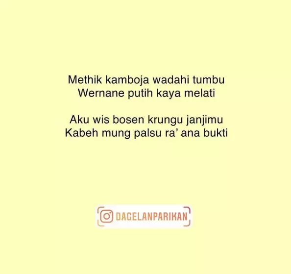 Pantun cinta bahasa Jawa © berbagai sumber