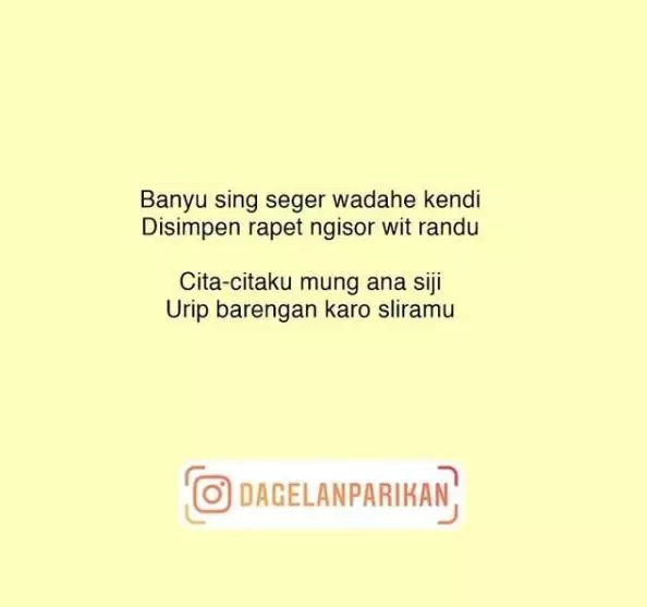 Pantun cinta bahasa Jawa © berbagai sumber