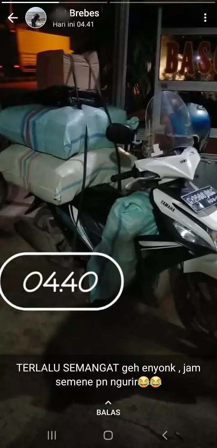 Status WA kurir pas bekerja © berbagai sumber