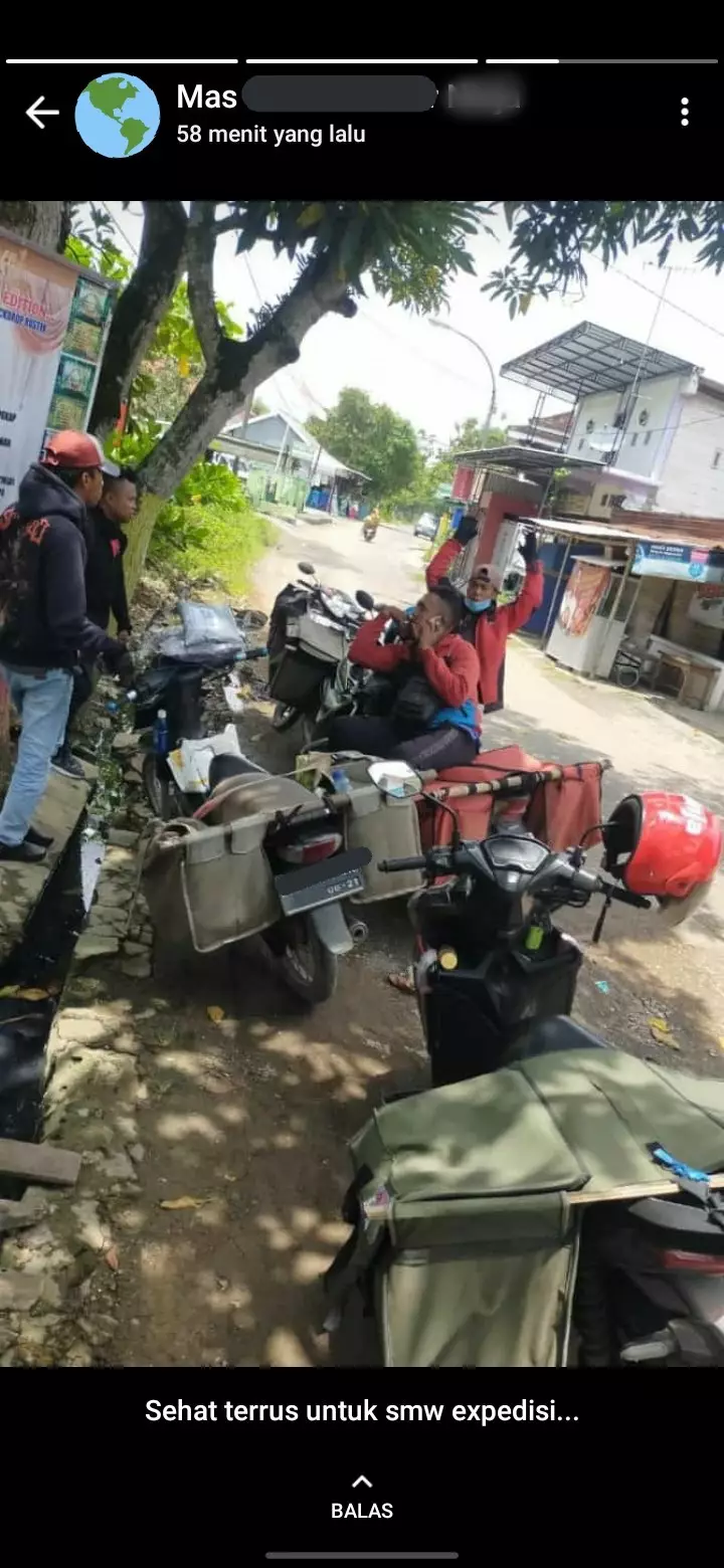 Status WA kurir pas bekerja © berbagai sumber