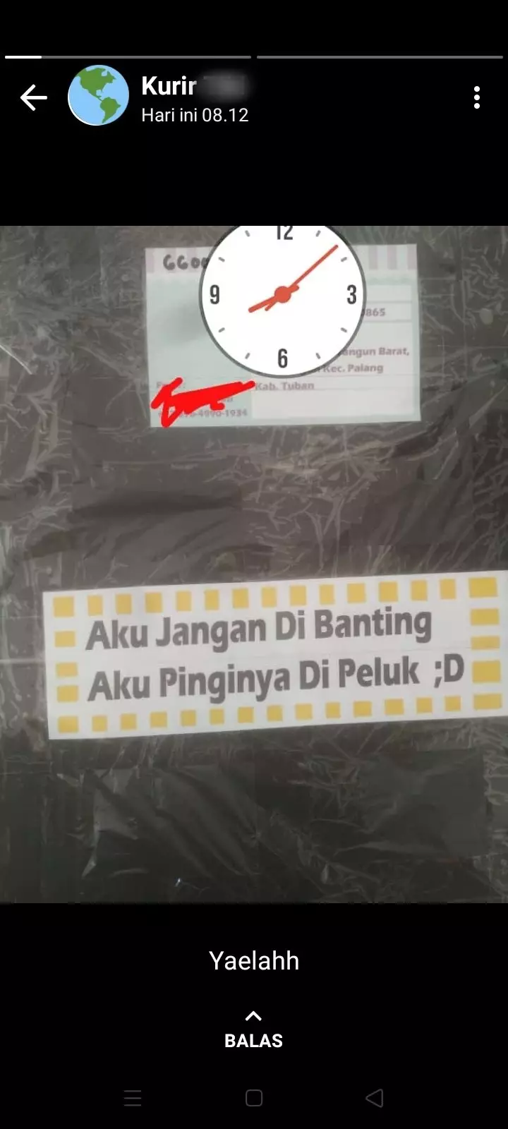 Status WA kurir pas bekerja © berbagai sumber