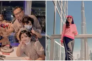 9 Momen Ashanty dan keluarga nginap di hotel bintang 7 berlapis emas