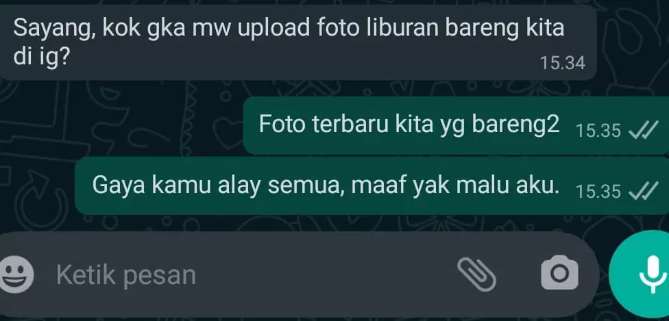 chat lucu terlalu jujur Berbagai sumber