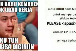 20 Meme lucu libur telah usai ini bikin senyum getir