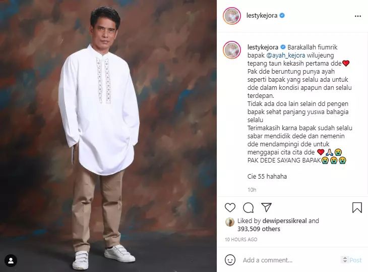 Lesti Kejora beri ucapan haru ke ayahnya yang ultah Instagram