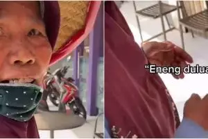 Viral pemulung pertama masuk minimarket, ekspresinya bikin terharu