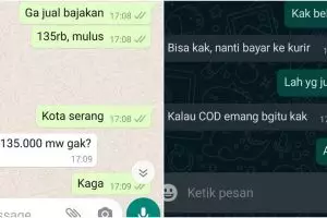 10 Chat pelanggan bahas COD dengan penjual online shop, bikin gereget