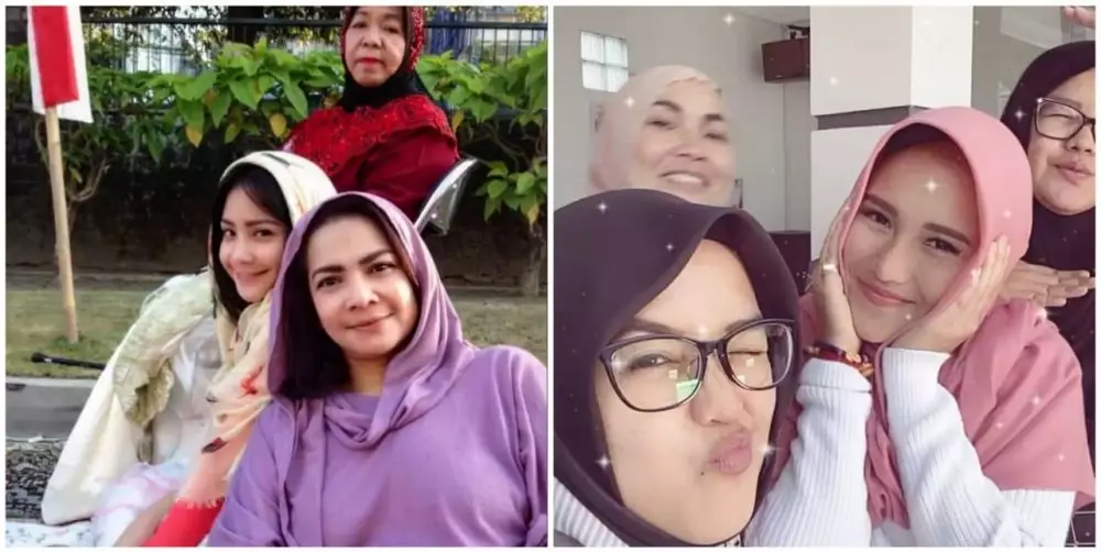 Beda gaya Nagita Slavina dan Ayu Ting Ting saat kenakan hijab © 2021 brilio.net