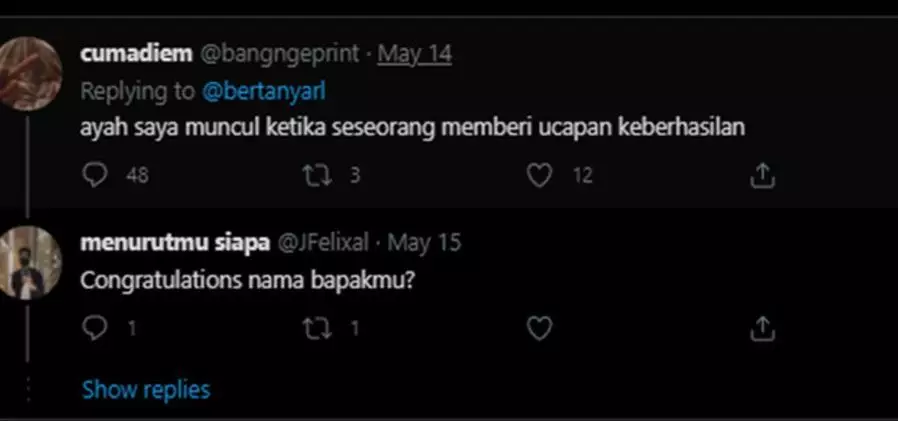 cuitan lucu tebak nama bapak Twitter cuitan lucu tebak nama bapak Twitter