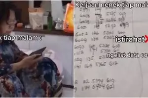 Viral video nenek buat data Covid-19 selama setahun, tuai pujian