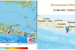Gempa magnitudo 6,2 guncang Blitar, tidak berpotensi tsunami