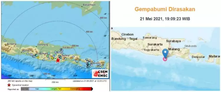 Gempa magnitudo 6,2 guncang Blitar, tidak berpotensi tsunami