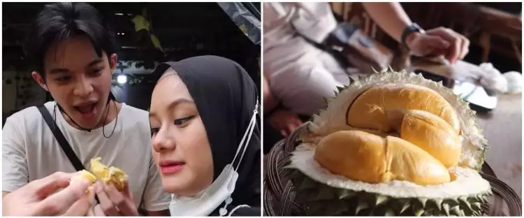7 Momen Dinda Hauw ngidam durian saat hamil besar, makan lahap banget