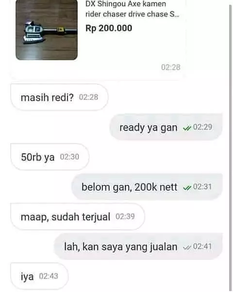 chat pelanggan olshop kurang fokus Berbagai sumber