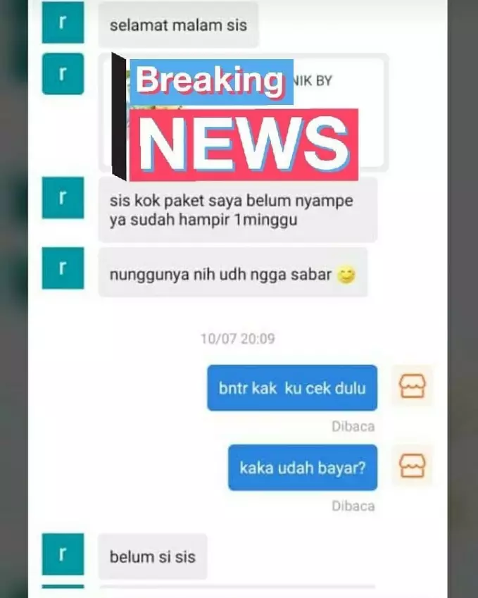 chat pelanggan olshop kurang fokus Berbagai sumber