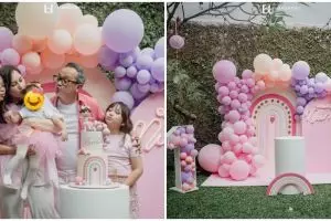 10 Momen ultah anak bungsu Mona Ratuliu, dekorasinya serba pink