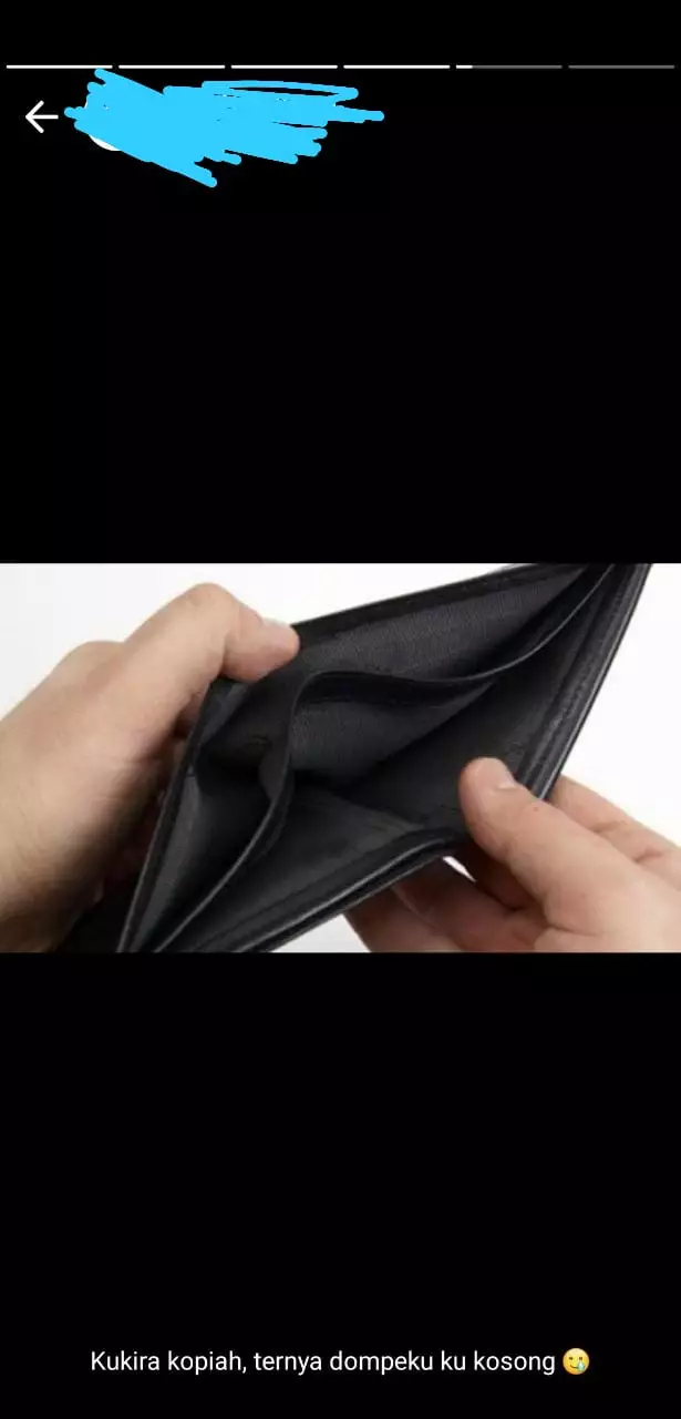 status lucu dompet kosong Berbagai sumber