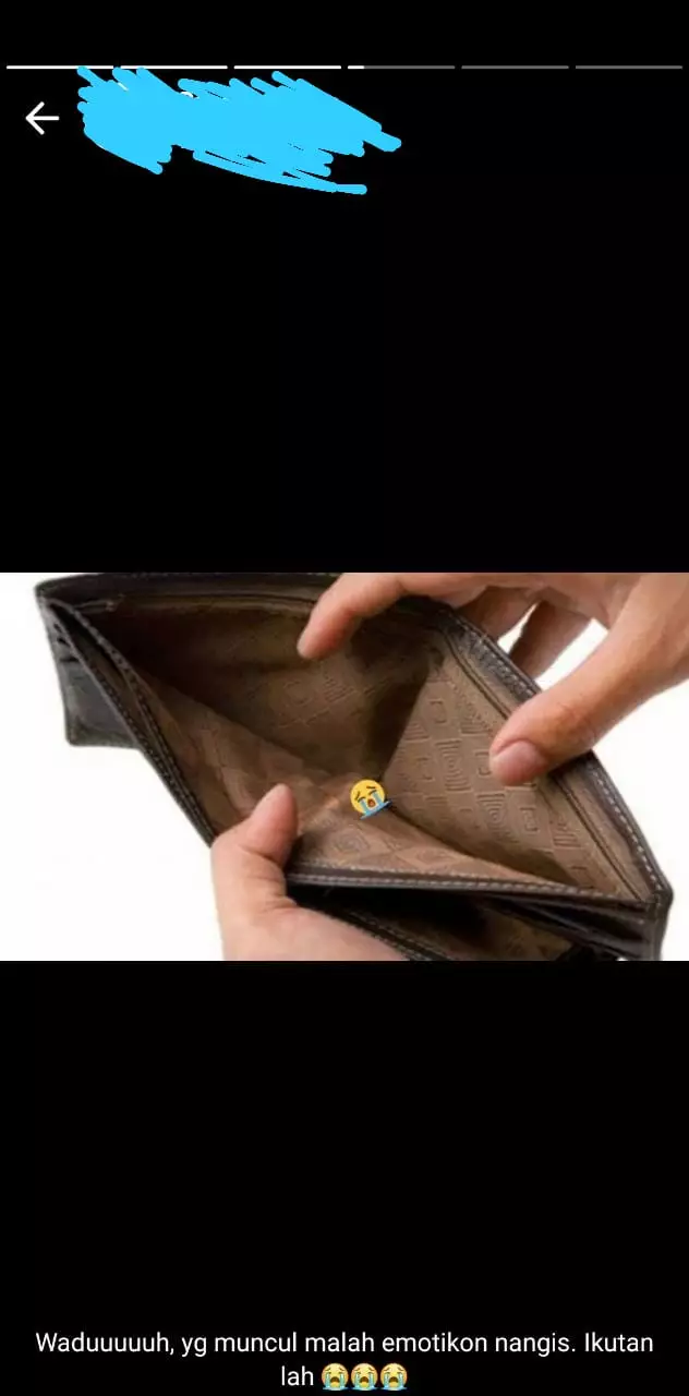 status lucu dompet kosong Berbagai sumber