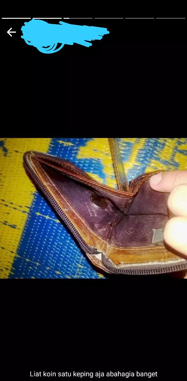 status lucu dompet kosong Berbagai sumber