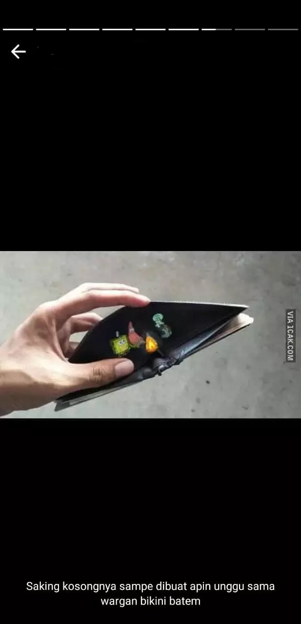 status lucu dompet kosong Berbagai sumber