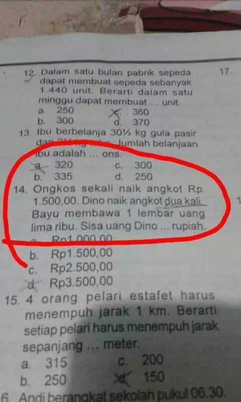 pertanyaan nyeleneh di buku pelajaran © 2021 berbagai sumber
