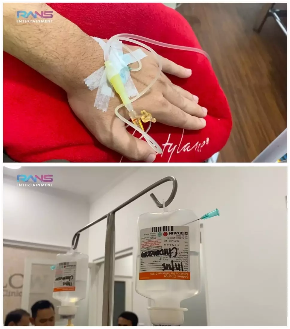 Raffi Ahmad jalani infus kromosom © berbagai sumber Raffi Ahmad jalani infus kromosom © berbagai sumber