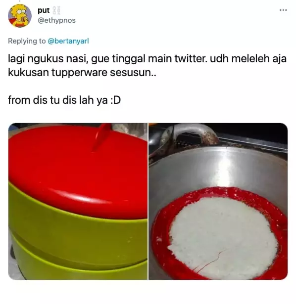 Momen lupa kalau lagi masak © Twitter Momen lupa kalau lagi masak © Twitter