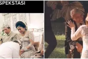 Viral video kocak pengantin wanita 'digaplok' ayahnya saat sungkeman