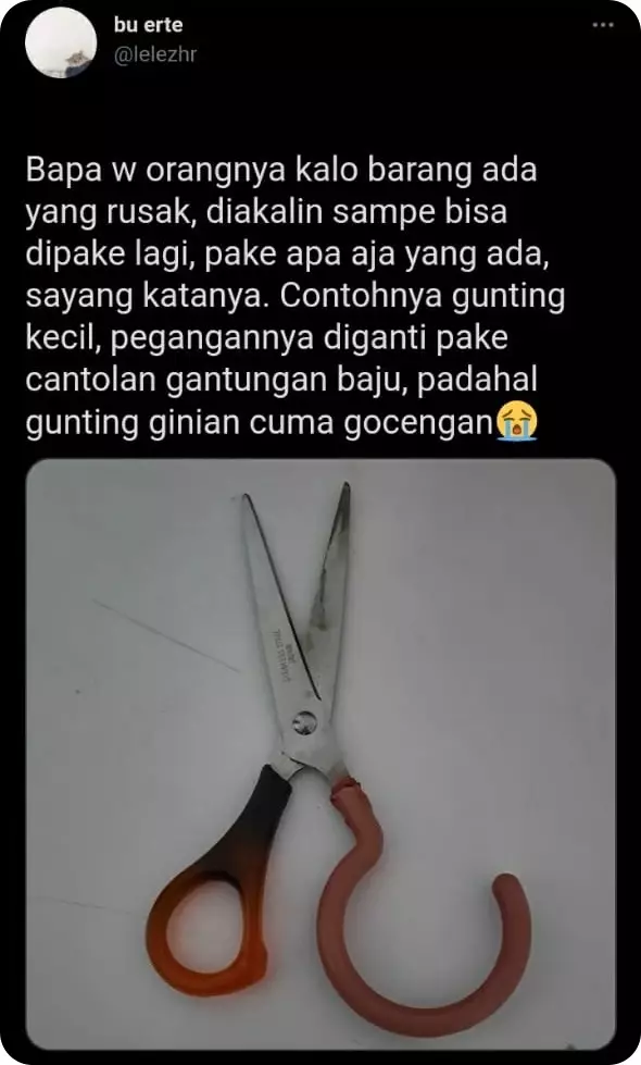 Kelakuan random bapak saat di rumah © Twitter 