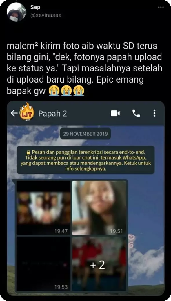 Kelakuan random bapak saat di rumah © Twitter 
