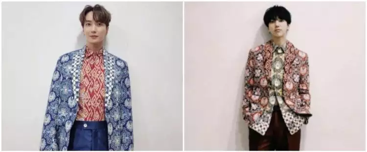 Leeteuk dan Yesung Super Junior pakai batik rancangan Ridwan Kamil