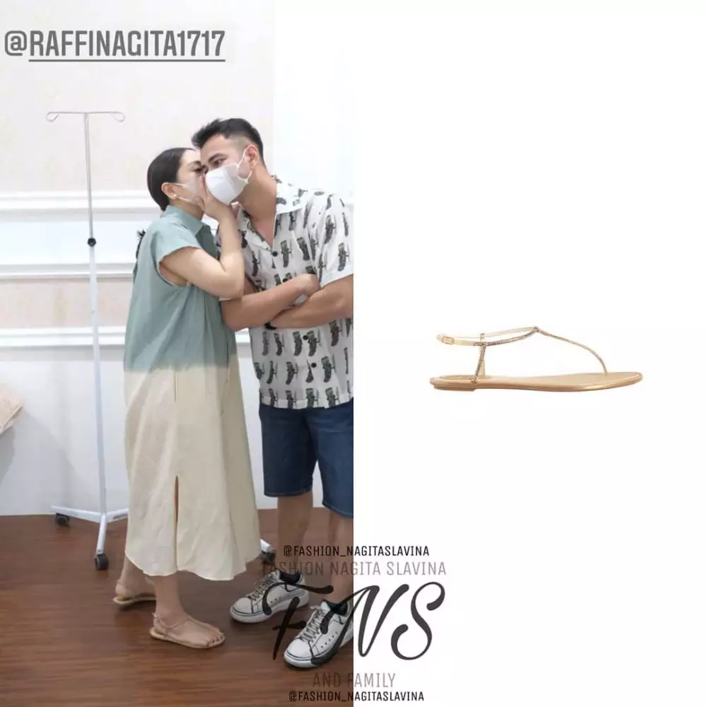 Taksiran fashion item Nagita Slavina di Bali © Instagram